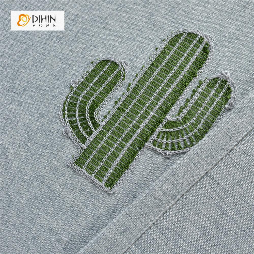 DIHIN HOME Cactus Printed，Blackout Grommet Window Curtain for Living Room ,52x63-inch,1 Panel Roman Shades Curtains Window Blinds custom curtains blackout curtains curtains for living room sheer curtains curtain fabric linen curtains kitchen curtains velvet curtains pinch pleat curtains bay window curtains outdoor curtains pleated curtains floral curtains dining room curtains kitchen valances drapes for bedroom patio curtains nursery curtains grommet curtains