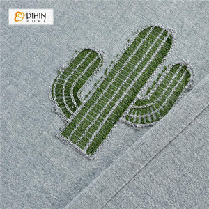 DIHIN HOME Cactus Printed，Blackout Grommet Window Curtain for Living Room ,52x63-inch,1 Panel Roman Shades Curtains Window Blinds custom curtains blackout curtains curtains for living room sheer curtains curtain fabric linen curtains kitchen curtains velvet curtains pinch pleat curtains bay window curtains outdoor curtains pleated curtains floral curtains dining room curtains kitchen valances drapes for bedroom patio curtains nursery curtains grommet curtains