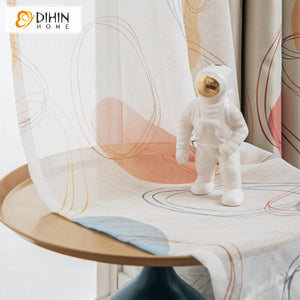 DIHIN HOME Cartoon Abstract Geometric,Blackout Curtains Grommet Window Curtain for Living Room,52x63-inch,1 Panel Roman Shades Curtains Window Blinds custom curtains blackout curtains curtains for living room sheer curtains curtain fabric linen curtains kitchen curtains velvet curtains pinch pleat curtains bay window curtains outdoor curtains pleated curtains floral curtains dining room curtains kitchen valances drapes for bedroom patio curtains nursery curtains grommet curtains