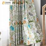 DIHIN HOME Cartoon Animal Zoo Printed,Blackout Grommet Window Curtain for Living Room ,52x63-inch,1 Panel Roman Shades Curtains Window Blinds custom curtains blackout curtains curtains for living room sheer curtains curtain fabric linen curtains kitchen curtains velvet curtains pinch pleat curtains bay window curtains outdoor curtains pleated curtains floral curtains dining room curtains kitchen valances drapes for bedroom patio curtains nursery curtains grommet curtains