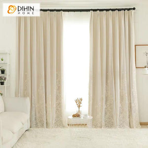 DIHIN HOME Cartoon Beige Color Lace Curtains,Blackout Grommet Window Curtain for Living Room ,52x63-inch,1 Panel Roman Shades Curtains Window Blinds custom curtains blackout curtains curtains for living room sheer curtains curtain fabric linen curtains kitchen curtains velvet curtains pinch pleat curtains bay window curtains outdoor curtains pleated curtains floral curtains dining room curtains kitchen valances drapes for bedroom patio curtains nursery curtains grommet curtains