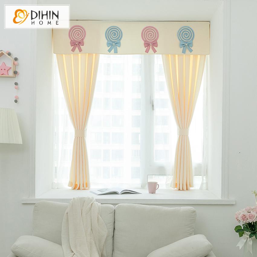 DIHIN HOME Cartoon Beige Color Printed Curtain With Valance,Blackout Curtains Grommet Window Curtain for Living Room ,52x84-inch,1 Panel Roman Shades Curtains Window Blinds custom curtains blackout curtains curtains for living room sheer curtains curtain fabric linen curtains kitchen curtains velvet curtains pinch pleat curtains bay window curtains outdoor curtains pleated curtains floral curtains dining room curtains kitchen valances drapes for bedroom patio curtains nursery curtains grommet curtains