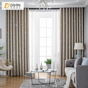 DIHIN HOME Cartoon Beige Moon and Star Printed,Blackout Grommet Window Curtain for Living Room ,52x63-inch,1 Panel Roman Shades Curtains Window Blinds custom curtains blackout curtains curtains for living room sheer curtains curtain fabric linen curtains kitchen curtains velvet curtains pinch pleat curtains bay window curtains outdoor curtains pleated curtains floral curtains dining room curtains kitchen valances drapes for bedroom patio curtains nursery curtains grommet curtains