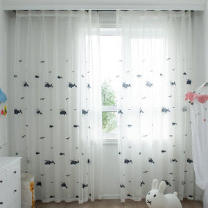 DIHIN HOME Cartoon Black Whale Cotton Linen Embroidered Day Curtain ,Sheer Curtain, Grommet Window Curtain for Living Room ,52x63-inch,1 Panel Roman Shades Curtains Window Blinds custom curtains blackout curtains curtains for living room sheer curtains curtain fabric linen curtains kitchen curtains velvet curtains pinch pleat curtains bay window curtains outdoor curtains pleated curtains floral curtains dining room curtains kitchen valances drapes for bedroom patio curtains nursery curtains grommet curtains