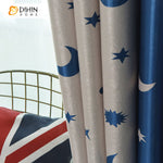 DIHIN HOME Cartoon Blue and White Stars Jacquard,Blackout Grommet Window Curtain for Living Room,1 Panel Roman Shades Curtains Window Blinds custom curtains blackout curtains curtains for living room sheer curtains curtain fabric linen curtains kitchen curtains velvet curtains pinch pleat curtains bay window curtains outdoor curtains pleated curtains floral curtains dining room curtains kitchen valances drapes for bedroom patio curtains nursery curtains grommet curtains