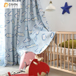 DIHIN HOME Cartoon Blue Clouds Printed,Blackout Grommet Window Curtain for Living Room,1 Panel Roman Shades Curtains Window Blinds custom curtains blackout curtains curtains for living room sheer curtains curtain fabric linen curtains kitchen curtains velvet curtains pinch pleat curtains bay window curtains outdoor curtains pleated curtains floral curtains dining room curtains kitchen valances drapes for bedroom patio curtains nursery curtains grommet curtains