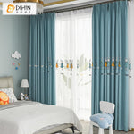 DIHIN HOME Cartoon Blue Color Embroidered Rabbits,Blackout Curtains Grommet Window Curtain for Living Room ,52x63-inch,1 Panel Roman Shades Curtains Window Blinds custom curtains blackout curtains curtains for living room sheer curtains curtain fabric linen curtains kitchen curtains velvet curtains pinch pleat curtains bay window curtains outdoor curtains pleated curtains floral curtains dining room curtains kitchen valances drapes for bedroom patio curtains nursery curtains grommet curtains