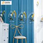 DIHIN HOME Cartoon Blue Color Excavator Embroidered,Blackout Grommet Window Curtain for Living Room ,52x63-inch,1 Panel Roman Shades Curtains Window Blinds custom curtains blackout curtains curtains for living room sheer curtains curtain fabric linen curtains kitchen curtains velvet curtains pinch pleat curtains bay window curtains outdoor curtains pleated curtains floral curtains dining room curtains kitchen valances drapes for bedroom patio curtains nursery curtains grommet curtains