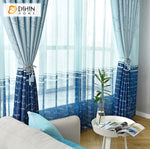DIHIN HOME Cartoon Blue Color Printed,Blackout Curtains Grommet Window Curtain for Living Room ,52x63-inch,1 Panel Roman Shades Curtains Window Blinds custom curtains blackout curtains curtains for living room sheer curtains curtain fabric linen curtains kitchen curtains velvet curtains pinch pleat curtains bay window curtains outdoor curtains pleated curtains floral curtains dining room curtains kitchen valances drapes for bedroom patio curtains nursery curtains grommet curtains