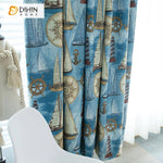 DIHIN HOME Cartoon Blue Fabric Sailing Boat Printed,Blackout Grommet Window Curtain for Living Room ,52x63-inch,1 Panel Roman Shades Curtains Window Blinds custom curtains blackout curtains curtains for living room sheer curtains curtain fabric linen curtains kitchen curtains velvet curtains pinch pleat curtains bay window curtains outdoor curtains pleated curtains floral curtains dining room curtains kitchen valances drapes for bedroom patio curtains nursery curtains grommet curtains