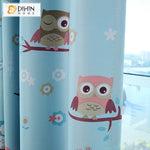 DIHIN HOME Cartoon Blue Owls Printed,Blackout Grommet Window Curtain for Living Room,1 Panel Roman Shades Curtains Window Blinds custom curtains blackout curtains curtains for living room sheer curtains curtain fabric linen curtains kitchen curtains velvet curtains pinch pleat curtains bay window curtains outdoor curtains pleated curtains floral curtains dining room curtains kitchen valances drapes for bedroom patio curtains nursery curtains grommet curtains