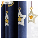 DIHIN HOME Cartoon Blue Stars Embroidered Curtains,Blackout Grommet Window Curtain for Living Room ,52x63-inch,1 Panel Roman Shades Curtains Window Blinds custom curtains blackout curtains curtains for living room sheer curtains curtain fabric linen curtains kitchen curtains velvet curtains pinch pleat curtains bay window curtains outdoor curtains pleated curtains floral curtains dining room curtains kitchen valances drapes for bedroom patio curtains nursery curtains grommet curtains