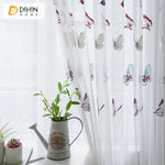 DIHIN HOME Cartoon Butterfly Embroidery Window Screening ,Sheer Curtain, Grommet Window Curtain for Living Room ,52x63-inch,1 Panel Roman Shades Curtains Window Blinds custom curtains blackout curtains curtains for living room sheer curtains curtain fabric linen curtains kitchen curtains velvet curtains pinch pleat curtains bay window curtains outdoor curtains pleated curtains floral curtains dining room curtains kitchen valances drapes for bedroom patio curtains nursery curtains grommet curtains