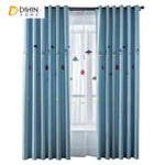 DIHIN HOME Cartoon Chandelier Blue Color Embroidered,Blackout Grommet Window Curtain for Living Room ,52x63-inch,1 Panel Roman Shades Curtains Window Blinds custom curtains blackout curtains curtains for living room sheer curtains curtain fabric linen curtains kitchen curtains velvet curtains pinch pleat curtains bay window curtains outdoor curtains pleated curtains floral curtains dining room curtains kitchen valances drapes for bedroom patio curtains nursery curtains grommet curtains