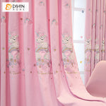 DIHIN HOME Cartoon Children Embroidered Pink Valance,Blackout Curtains Grommet Window Curtain for Living Room ,52x84-inch,1 Panel Roman Shades Curtains Window Blinds custom curtains blackout curtains curtains for living room sheer curtains curtain fabric linen curtains kitchen curtains velvet curtains pinch pleat curtains bay window curtains outdoor curtains pleated curtains floral curtains dining room curtains kitchen valances drapes for bedroom patio curtains nursery curtains grommet curtains