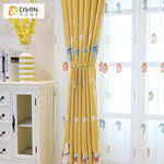 DIHIN HOME Cartoon Children Embroidered Yellow Valance,Blackout Curtains Grommet Window Curtain for Living Room ,52x84-inch,1 Panel Roman Shades Curtains Window Blinds custom curtains blackout curtains curtains for living room sheer curtains curtain fabric linen curtains kitchen curtains velvet curtains pinch pleat curtains bay window curtains outdoor curtains pleated curtains floral curtains dining room curtains kitchen valances drapes for bedroom patio curtains nursery curtains grommet curtains