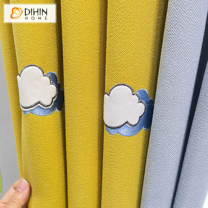 DIHIN HOME Cartoon Children Room Balloon Embroiudered,Blackout Curtains Grommet Window Curtain for Living Room ,52x84-inch,1 Panel Roman Shades Curtains Window Blinds custom curtains blackout curtains curtains for living room sheer curtains curtain fabric linen curtains kitchen curtains velvet curtains pinch pleat curtains bay window curtains outdoor curtains pleated curtains floral curtains dining room curtains kitchen valances drapes for bedroom patio curtains nursery curtains grommet curtains
