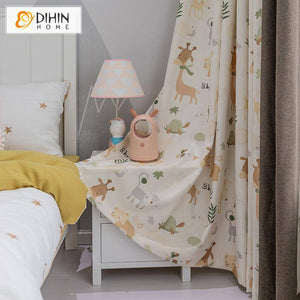 DIHIN HOME Cartoon Children Room Lovely Deer Printed,Blackout Grommet Window Curtain for Living Room ,52x63-inch,1 Panel Roman Shades Curtains Window Blinds custom curtains blackout curtains curtains for living room sheer curtains curtain fabric linen curtains kitchen curtains velvet curtains pinch pleat curtains bay window curtains outdoor curtains pleated curtains floral curtains dining room curtains kitchen valances drapes for bedroom patio curtains nursery curtains grommet curtains