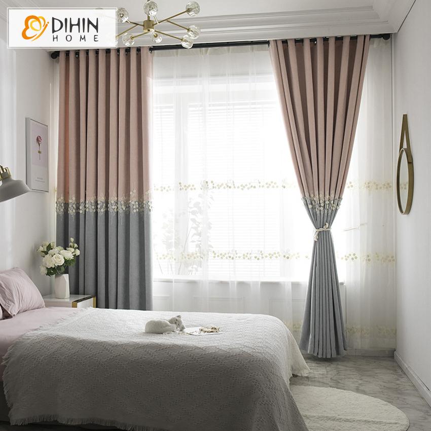 DIHIN HOME Cartoon Children Room Pink Embroidered Curtain Luxury Valance ,Blackout Curtains Grommet Window Curtain for Living Room ,52x84-inch,1 Panel Roman Shades Curtains Window Blinds custom curtains blackout curtains curtains for living room sheer curtains curtain fabric linen curtains kitchen curtains velvet curtains pinch pleat curtains bay window curtains outdoor curtains pleated curtains floral curtains dining room curtains kitchen valances drapes for bedroom patio curtains nursery curtains grommet 