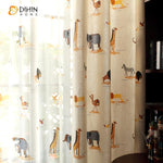 DIHIN HOME Cartoon Children Room Zoo Animals Printed,Blackout Curtains Grommet Window Curtain for Living Room ,52x63-inch,1 Panel Roman Shades Curtains Window Blinds custom curtains blackout curtains curtains for living room sheer curtains curtain fabric linen curtains kitchen curtains velvet curtains pinch pleat curtains bay window curtains outdoor curtains pleated curtains floral curtains dining room curtains kitchen valances drapes for bedroom patio curtains nursery curtains grommet curtains