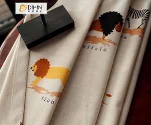 DIHIN HOME Cartoon Children Room Zoo Animals Printed,Blackout Curtains Grommet Window Curtain for Living Room ,52x63-inch,1 Panel Roman Shades Curtains Window Blinds custom curtains blackout curtains curtains for living room sheer curtains curtain fabric linen curtains kitchen curtains velvet curtains pinch pleat curtains bay window curtains outdoor curtains pleated curtains floral curtains dining room curtains kitchen valances drapes for bedroom patio curtains nursery curtains grommet curtains