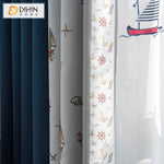 DIHIN HOME Cartoon Children Sailing Boat Printed,Blackout Grommet Window Curtain for Living Room ,52x63-inch,1 Panel Roman Shades Curtains Window Blinds custom curtains blackout curtains curtains for living room sheer curtains curtain fabric linen curtains kitchen curtains velvet curtains pinch pleat curtains bay window curtains outdoor curtains pleated curtains floral curtains dining room curtains kitchen valances drapes for bedroom patio curtains nursery curtains grommet curtains