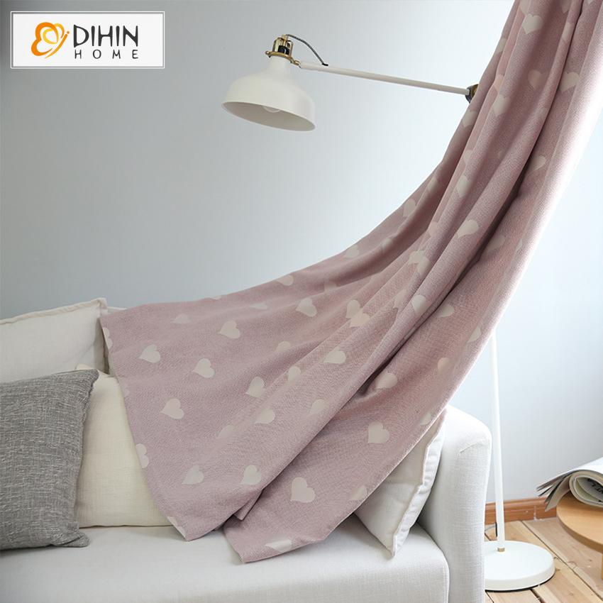 DIHIN HOME Cartoon Chilidren Pink Heart Jacquard,Blackout Grommet Window Curtain for Living Room ,52x63-inch,1 Panel Roman Shades Curtains Window Blinds custom curtains blackout curtains curtains for living room sheer curtains curtain fabric linen curtains kitchen curtains velvet curtains pinch pleat curtains bay window curtains outdoor curtains pleated curtains floral curtains dining room curtains kitchen valances drapes for bedroom patio curtains nursery curtains grommet curtains