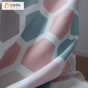 DIHIN HOME Cartoon Colored Geometric Rhombus Printed,Blackout Grommet Window Curtain for Living Room ,52x63-inch,1 Panel Roman Shades Curtains Window Blinds custom curtains blackout curtains curtains for living room sheer curtains curtain fabric linen curtains kitchen curtains velvet curtains pinch pleat curtains bay window curtains outdoor curtains pleated curtains floral curtains dining room curtains kitchen valances drapes for bedroom patio curtains nursery curtains grommet curtains
