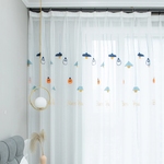 DIHIN HOME Cartoon Colorful Chandelier Embroidered Sheer Curtain, Grommet Window Curtain for Living Room ,52x63-inch,1 Panel Roman Shades Curtains Window Blinds custom curtains blackout curtains curtains for living room sheer curtains curtain fabric linen curtains kitchen curtains velvet curtains pinch pleat curtains bay window curtains outdoor curtains pleated curtains floral curtains dining room curtains kitchen valances drapes for bedroom patio curtains nursery curtains grommet curtains