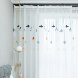 DIHIN HOME Cartoon Colorful Chandelier Embroidered Sheer Curtain, Grommet Window Curtain for Living Room ,52x63-inch,1 Panel Roman Shades Curtains Window Blinds custom curtains blackout curtains curtains for living room sheer curtains curtain fabric linen curtains kitchen curtains velvet curtains pinch pleat curtains bay window curtains outdoor curtains pleated curtains floral curtains dining room curtains kitchen valances drapes for bedroom patio curtains nursery curtains grommet curtains