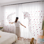 DIHIN HOME Cartoon Colorful Color Heart Embroidered Sheer Curtain, Grommet Window Curtain for Living Room ,52x63-inch,1 Panel Roman Shades Curtains Window Blinds custom curtains blackout curtains curtains for living room sheer curtains curtain fabric linen curtains kitchen curtains velvet curtains pinch pleat curtains bay window curtains outdoor curtains pleated curtains floral curtains dining room curtains kitchen valances drapes for bedroom patio curtains nursery curtains grommet curtains