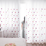 DIHIN HOME Cartoon Colorful Color Heart Embroidered Sheer Curtain, Grommet Window Curtain for Living Room ,52x63-inch,1 Panel Roman Shades Curtains Window Blinds custom curtains blackout curtains curtains for living room sheer curtains curtain fabric linen curtains kitchen curtains velvet curtains pinch pleat curtains bay window curtains outdoor curtains pleated curtains floral curtains dining room curtains kitchen valances drapes for bedroom patio curtains nursery curtains grommet curtains