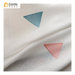 DIHIN HOME Cartoon Colorful Geometric Sheer Curtain,Grommet Window Curtain for Living Room ,52x63-inch,1 Panel Roman Shades Curtains Window Blinds custom curtains blackout curtains curtains for living room sheer curtains curtain fabric linen curtains kitchen curtains velvet curtains pinch pleat curtains bay window curtains outdoor curtains pleated curtains floral curtains dining room curtains kitchen valances drapes for bedroom patio curtains nursery curtains grommet curtains