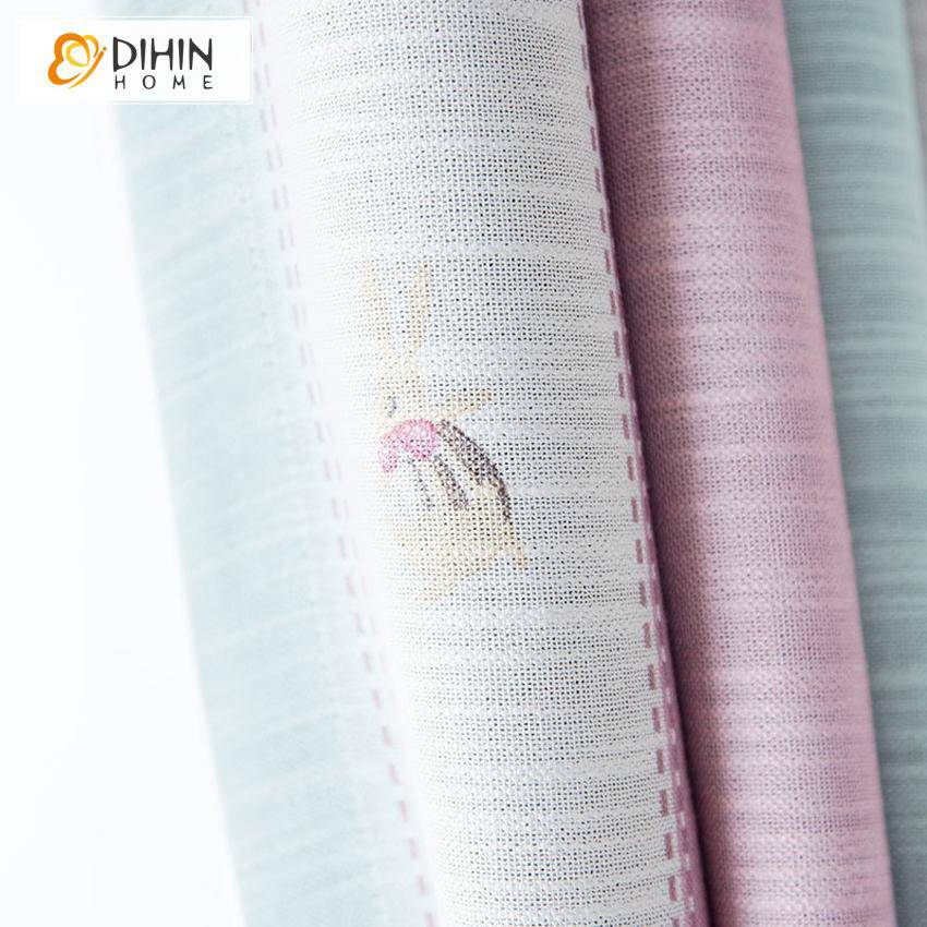 DIHIN HOME Cartoon Cotton Linen Embroidered Curtains，Blackout Grommet Window Curtain for Living Room ,52x63-inch,1 Panel Roman Shades Curtains Window Blinds custom curtains blackout curtains curtains for living room sheer curtains curtain fabric linen curtains kitchen curtains velvet curtains pinch pleat curtains bay window curtains outdoor curtains pleated curtains floral curtains dining room curtains kitchen valances drapes for bedroom patio curtains nursery curtains grommet curtains