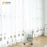 DIHIN HOME Cartoon Elephant Embroidered Sheer Curtain, Grommet Window Curtain for Living Room ,52x63-inch,1 Panel Roman Shades Curtains Window Blinds custom curtains blackout curtains curtains for living room sheer curtains curtain fabric linen curtains kitchen curtains velvet curtains pinch pleat curtains bay window curtains outdoor curtains pleated curtains floral curtains dining room curtains kitchen valances drapes for bedroom patio curtains nursery curtains grommet curtains
