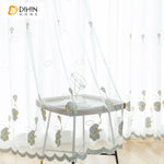 DIHIN HOME Cartoon Elephant Embroidered Sheer Curtain, Grommet Window Curtain for Living Room ,52x63-inch,1 Panel Roman Shades Curtains Window Blinds custom curtains blackout curtains curtains for living room sheer curtains curtain fabric linen curtains kitchen curtains velvet curtains pinch pleat curtains bay window curtains outdoor curtains pleated curtains floral curtains dining room curtains kitchen valances drapes for bedroom patio curtains nursery curtains grommet curtains