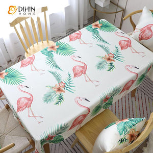 DIHIN HOME Cartoon Flamingo Printed Tablecloth For Rectangle Tables,Custom Washed Linen Tablecloth,Handmade Rectangle Table Cover Roman Shades Curtains Window Blinds custom curtains blackout curtains curtains for living room sheer curtains curtain fabric linen curtains kitchen curtains velvet curtains pinch pleat curtains bay window curtains outdoor curtains pleated curtains floral curtains dining room curtains kitchen valances drapes for bedroom patio curtains nursery curtains grommet curtains