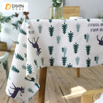 DIHIN HOME Cartoon Forest Deer Printed Tablecloth For Rectangle Tables,Custom Washed Linen Tablecloth,Handmade Rectangle Table Cover Roman Shades Curtains Window Blinds custom curtains blackout curtains curtains for living room sheer curtains curtain fabric linen curtains kitchen curtains velvet curtains pinch pleat curtains bay window curtains outdoor curtains pleated curtains floral curtains dining room curtains kitchen valances drapes for bedroom patio curtains nursery curtains grommet curtains