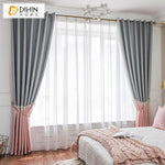 DIHIN HOME Cartoon Grey and Pink Curtains With Flower Lace,Blackout Grommet Window Curtain for Living Room ,52x63-inch,1 Panel Roman Shades Curtains Window Blinds custom curtains blackout curtains curtains for living room sheer curtains curtain fabric linen curtains kitchen curtains velvet curtains pinch pleat curtains bay window curtains outdoor curtains pleated curtains floral curtains dining room curtains kitchen valances drapes for bedroom patio curtains nursery curtains grommet curtains