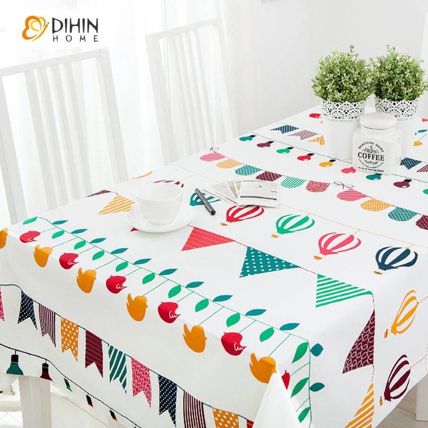 DIHIN HOME Cartoon Holiday Balloons Printed Tablecloth For Rectangle Tables,Custom Washed Linen Tablecloth,Handmade Rectangle Table Cover Roman Shades Curtains Window Blinds custom curtains blackout curtains curtains for living room sheer curtains curtain fabric linen curtains kitchen curtains velvet curtains pinch pleat curtains bay window curtains outdoor curtains pleated curtains floral curtains dining room curtains kitchen valances drapes for bedroom patio curtains nursery curtains grommet curtains