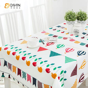 DIHIN HOME Cartoon Holiday Balloons Printed Tablecloth For Rectangle Tables,Custom Washed Linen Tablecloth,Handmade Rectangle Table Cover Roman Shades Curtains Window Blinds custom curtains blackout curtains curtains for living room sheer curtains curtain fabric linen curtains kitchen curtains velvet curtains pinch pleat curtains bay window curtains outdoor curtains pleated curtains floral curtains dining room curtains kitchen valances drapes for bedroom patio curtains nursery curtains grommet curtains
