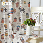 DIHIN HOME Cartoon Horse Racing Printed，Blackout Grommet Window Curtain for Living Room ,52x63-inch,1 Panel Roman Shades Curtains Window Blinds custom curtains blackout curtains curtains for living room sheer curtains curtain fabric linen curtains kitchen curtains velvet curtains pinch pleat curtains bay window curtains outdoor curtains pleated curtains floral curtains dining room curtains kitchen valances drapes for bedroom patio curtains nursery curtains grommet curtains