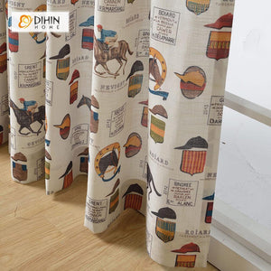 DIHIN HOME Cartoon Horse Racing Printed，Blackout Grommet Window Curtain for Living Room ,52x63-inch,1 Panel Roman Shades Curtains Window Blinds custom curtains blackout curtains curtains for living room sheer curtains curtain fabric linen curtains kitchen curtains velvet curtains pinch pleat curtains bay window curtains outdoor curtains pleated curtains floral curtains dining room curtains kitchen valances drapes for bedroom patio curtains nursery curtains grommet curtains