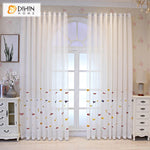 DIHIN HOME Cartoon Little Fish Embroidered Sheer Curtain, Grommet Window Curtain for Living Room ,52x63-inch,1 Panel Roman Shades Curtains Window Blinds custom curtains blackout curtains curtains for living room sheer curtains curtain fabric linen curtains kitchen curtains velvet curtains pinch pleat curtains bay window curtains outdoor curtains pleated curtains floral curtains dining room curtains kitchen valances drapes for bedroom patio curtains nursery curtains grommet curtains