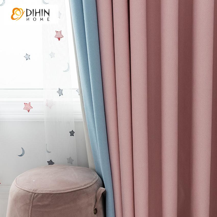 DIHIN HOME Cartoon Little Princess Blue and Pink Curtain With Valance,Blackout Curtains Grommet Window Curtain for Living Room ,52x84-inch,1 Panel Roman Shades Window Curtains Curtains Window Blinds Curtains Drapes linen drapery curtains and drapes windows drapes custom curtains blackout curtains curtains for living room window shades sheer curtains curtain fabric window treatments custom drapery