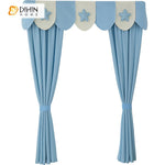 DIHIN HOME Cartoon Lucky Stars Blue Curtain With Valance,Blackout Curtains Grommet Window Curtain for Living Room ,52x84-inch,1 Panel Roman Shades Curtains Window Blinds custom curtains blackout curtains curtains for living room sheer curtains curtain fabric linen curtains kitchen curtains velvet curtains pinch pleat curtains bay window curtains outdoor curtains pleated curtains floral curtains dining room curtains kitchen valances drapes for bedroom patio curtains nursery curtains grommet curtains