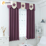 DIHIN HOME Cartoon Lucky Stars Purple Curtain With Valance,Blackout Curtains Grommet Window Curtain for Living Room ,52x84-inch,1 Panel Roman Shades Curtains Window Blinds custom curtains blackout curtains curtains for living room sheer curtains curtain fabric linen curtains kitchen curtains velvet curtains pinch pleat curtains bay window curtains outdoor curtains pleated curtains floral curtains dining room curtains kitchen valances drapes for bedroom patio curtains nursery curtains grommet curtains