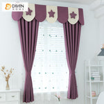DIHIN HOME Cartoon Lucky Stars Purple Curtain With Valance,Blackout Curtains Grommet Window Curtain for Living Room ,52x84-inch,1 Panel Roman Shades Curtains Window Blinds custom curtains blackout curtains curtains for living room sheer curtains curtain fabric linen curtains kitchen curtains velvet curtains pinch pleat curtains bay window curtains outdoor curtains pleated curtains floral curtains dining room curtains kitchen valances drapes for bedroom patio curtains nursery curtains grommet curtains