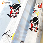 DIHIN HOME Cartoon Navy Blue Color Astronaut Embroidered,Blackout Grommet Window Curtain for Living Room ,52x63-inch,1 Panel Roman Shades Curtains Window Blinds custom curtains blackout curtains curtains for living room sheer curtains curtain fabric linen curtains kitchen curtains velvet curtains pinch pleat curtains bay window curtains outdoor curtains pleated curtains floral curtains dining room curtains kitchen valances drapes for bedroom patio curtains nursery curtains grommet curtains