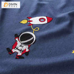 DIHIN HOME Cartoon Navy Blue Color Astronaut Embroidered,Blackout Grommet Window Curtain for Living Room ,52x63-inch,1 Panel Roman Shades Curtains Window Blinds custom curtains blackout curtains curtains for living room sheer curtains curtain fabric linen curtains kitchen curtains velvet curtains pinch pleat curtains bay window curtains outdoor curtains pleated curtains floral curtains dining room curtains kitchen valances drapes for bedroom patio curtains nursery curtains grommet curtains